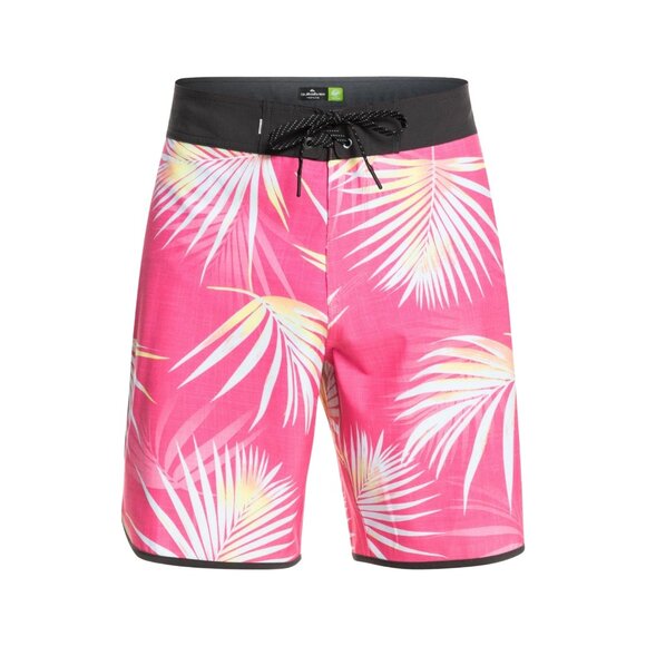 Quiksilver Surfsilk Scallop Board Shorts Surf Pink Black Tropical Size 27 - Picture 1 of 4